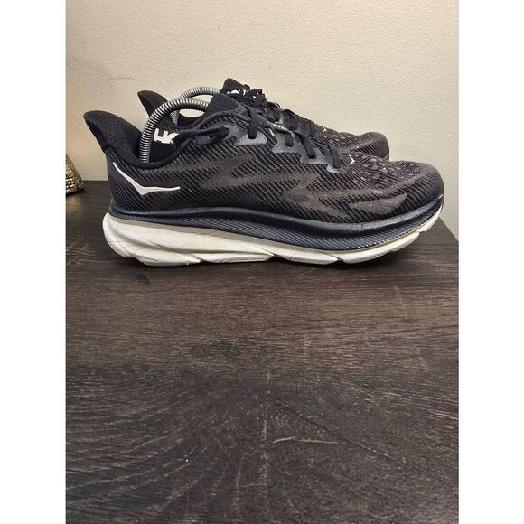 Hoka One One Mens Clifton 9 1127895 BWHT Black Running Shoes Sneakers Size 10 D main image 6